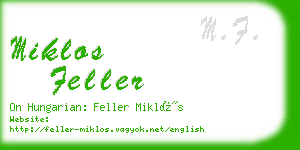 miklos feller business card